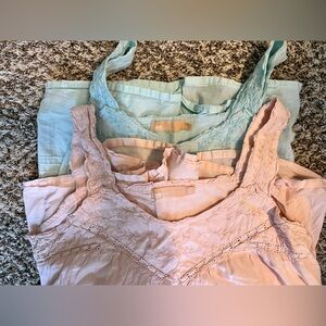 Lace Trim Midi Nightgown Set